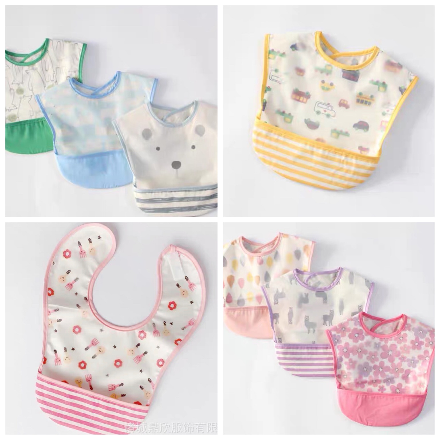 one thousand * Pure cotton printed waterproof brief about summer food Eating Containment for 6 months -3 years