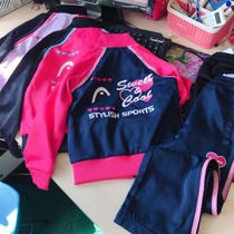 11661 Girls Spring and Autumn Quick Dry Zip Jacket Sports Pants Set 110-130