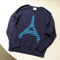 Foreign trade soft thin boy spring and autumn cotton sweater 100-140
