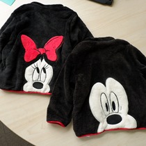 Thousand * children girls and girls autumn coral fleece cotton inner velvet cartoon embroidered jacket 90-140cm