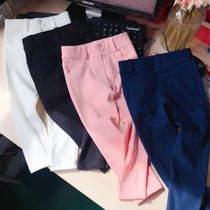 Foreign trade Girl cotton elastic cotton small feet tight trousers leggings 2-14 years old