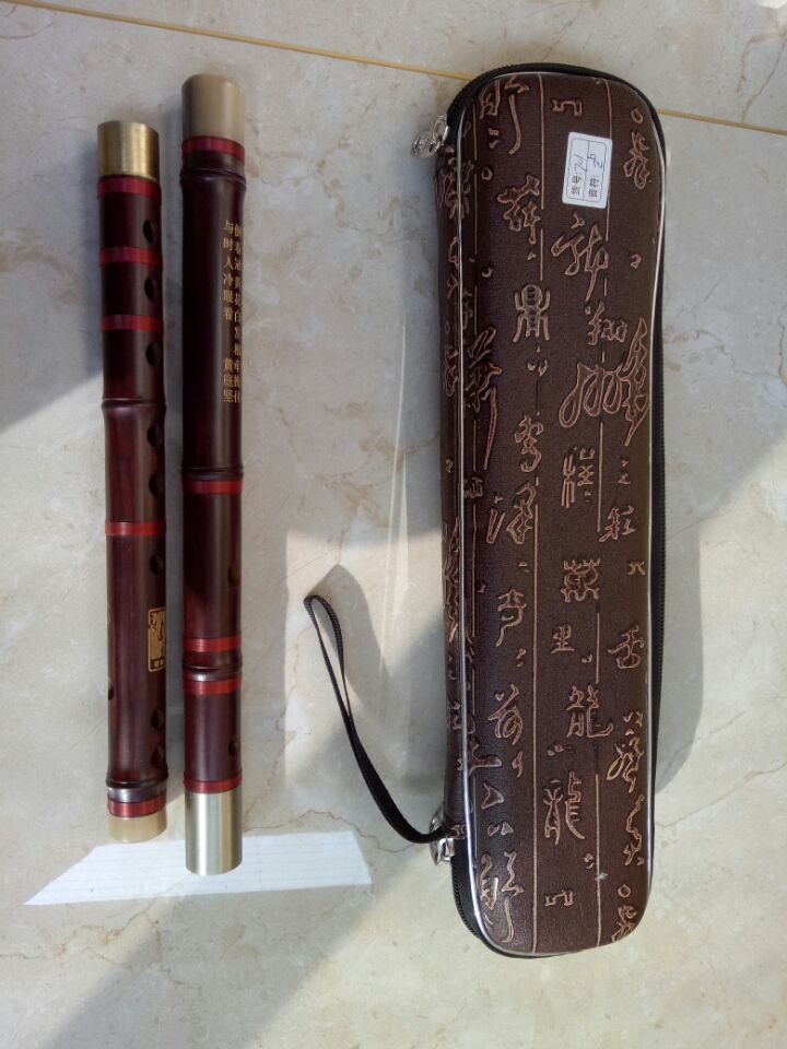GoJianlin red wood flute Lingyin 701 adults practice playing the flute Two-section horizontal flute can be booked for lettering