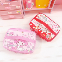 Cute cartoon Kiit cat laurel dog portable lunch lunch box bag Aluminum foil thickened hand-carried bento bag PU insulation bag