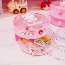 Cute girl heart kitty jewelry Hair accessories storage box Drawer jewelry watch earring rack ins female packing box
