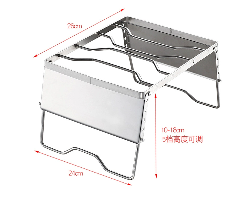 bếp ga du lịch mini Haiyan thép không gỉ chống gió bếp giá ngoài trời di động dã ngoại nồi nướng giá đựng chảo cắm trại nướng giá bep ga du lich bep cam trai