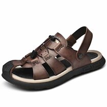 First layer cowhide leather bag head mens sandals leather sandals casual breathable sneakers non-slip wear-resistant trachexian size