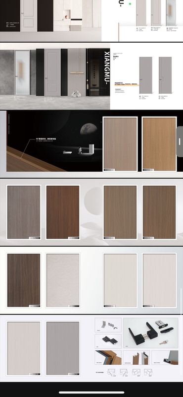 Popular Magnetic Flat-Panel Inward-Opening Silent Door, Minimalist Aluminum-Wood Door with Hidden Magnetic Silent Function, Moisture-Proof and Termite-Proof
