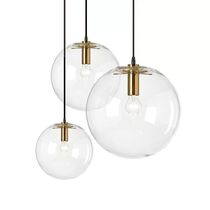Modern and simple new Internet celebrity single head LOFT clothing store bar lamp restaurant furniture glass ball chandelier cafe