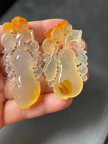 Yunnan natural A-quality ice yellow yellow dragon jade gourd pendant. Special link for payment. Private shooting is invalid.