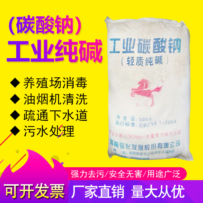 Manufacturer Direct sale Industrial grade pure alkaline sodium carbonate light oil stain detergent detergent powder to oil wash pH 50 kg bags
