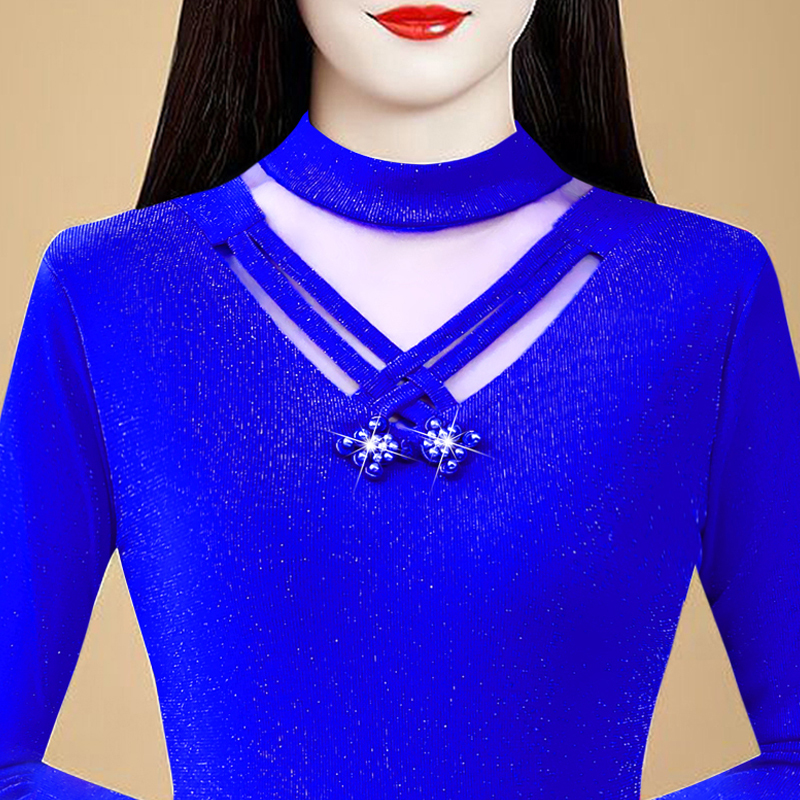 Autumn and Winter Stylish Fleece-Lined Base Shirt for Women, Long-Sleeved, Half-High Collar, New Mesh Lace Inner Wear, Outer Wear, Elegant Top for Women Autumn and Winter Stylish Fleece-Lined Base Shirt for Women, Long-Sleeved, Half-High Collar, New Mesh Lace Inner Wear, Outer Wear, Elegant Top for Women