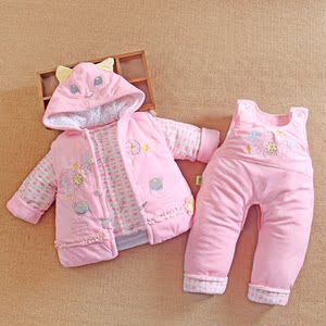 装冬装女0一1岁婴幼儿衣服宝宝卫衣两件套婴