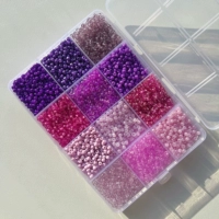 Сиреневый набор, 12 ячеек, 3mm, 15 грамм, широкая цветовая палитра