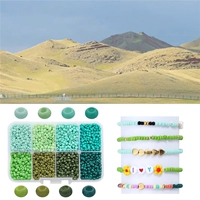 8 Сетка 3 мм сплошные рисовые бусины 13 грамм на сетку, общее количество 3400 штук, зеленый серия 1 набор/упаковка