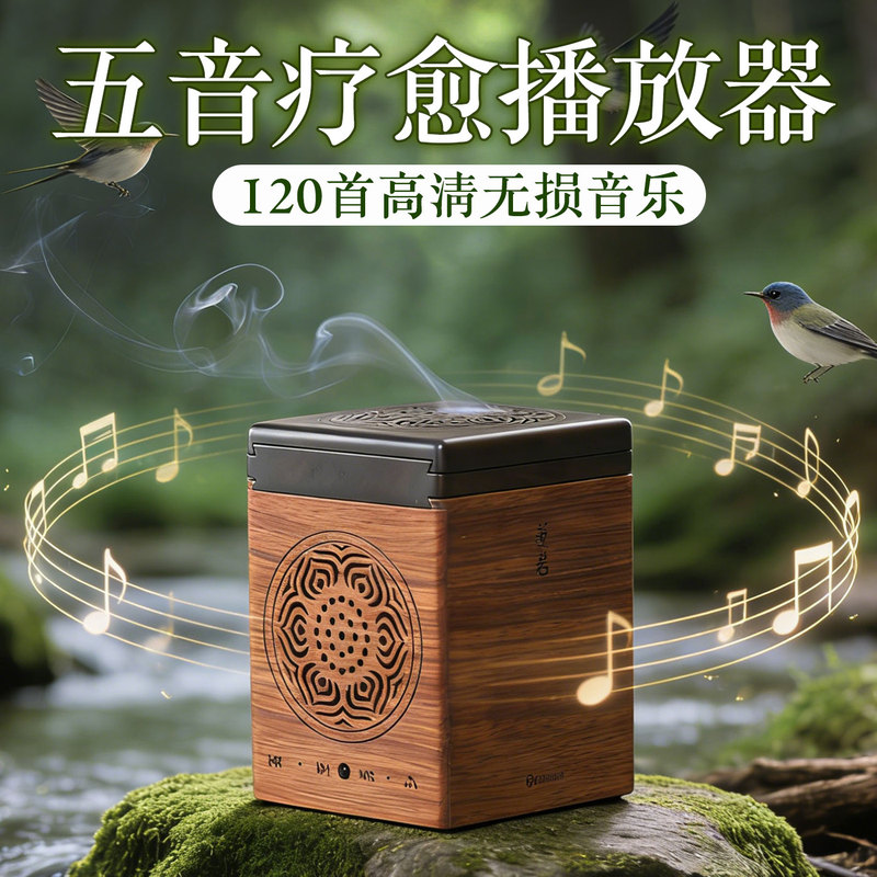 Five-Tone Healing Music Player Hifi High-Definition Lossless Health Music Pure Music Tea Room Light Music Bluetooth Speaker