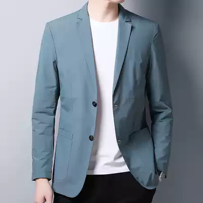 Spring and summer ultra-thin men's suit jacket breathable sunscreen high-end light luxury young men's wild casual small suit
