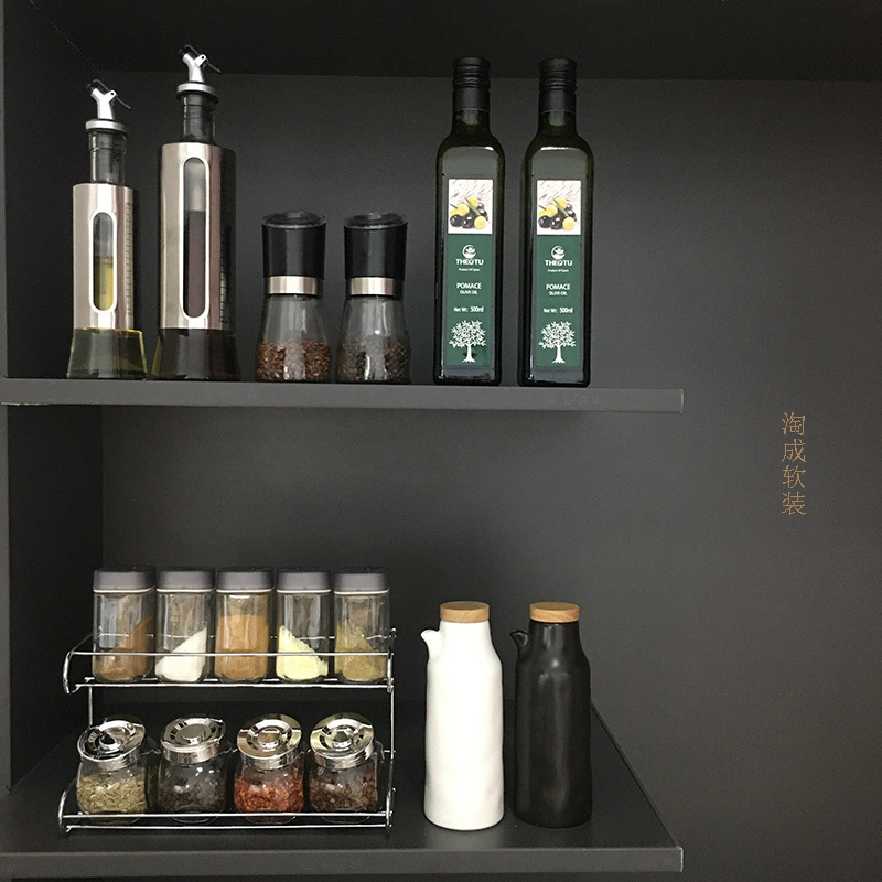 Model Room Kitchen Cabinets, Soft Furnishings, Exhibition Hall Accessories, Oil Bottles, Seasoning Jars, Grinders, Creative Prop Combinations