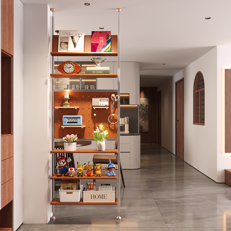 Top-Notch Antique-Style Perforated Board Screen Partition, No-Drill Decorative Partition Shelf, Aluminum Profile Storage Rack Top-Notch Antique-Style Perforated Board Screen Partition, No-Drill Decorative Partition Shelf, Aluminum Profile Storage Rack