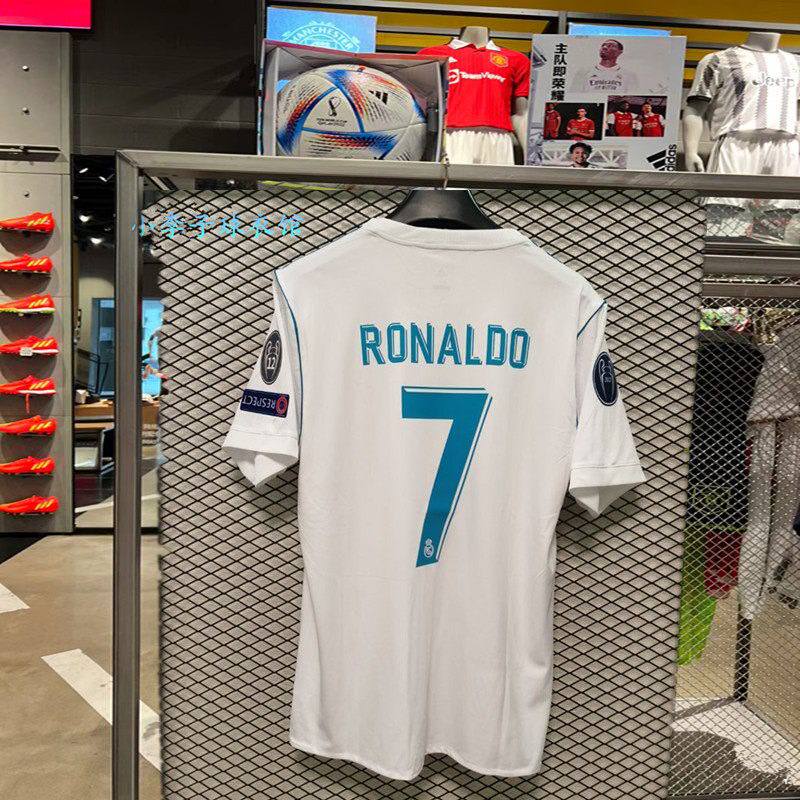 Real Madrid Jersey 17-18 Season Home Number 7 Cristiano Ronaldo Champions League Final Version Jersey Number 11 Gareth Bale Long-Sleeved Football Uniform