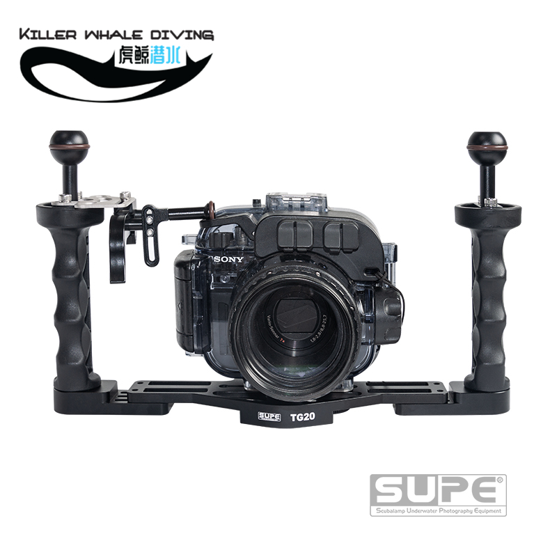 SCUBALAMP(SUPE) Submersible Photography Waterproof Case Bracket Tray Camera Shutter Assist Button TG20