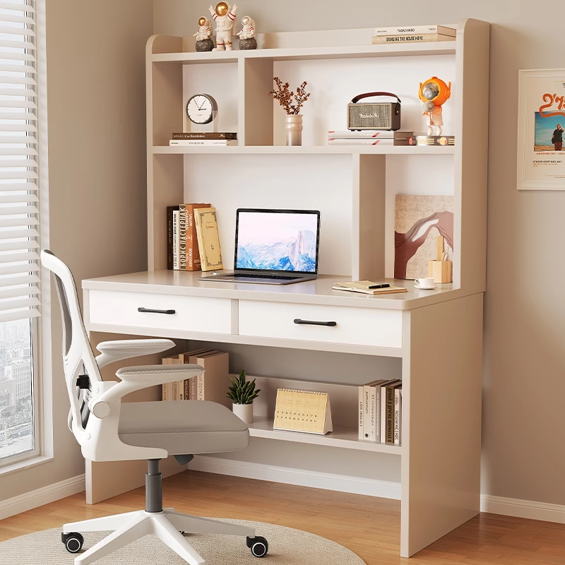 Desk and Bookshelf Integrated Table Student Writing Desk Small Bedroom Home Study Table Desktop Computer Desk and Chair Set
