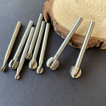 4mm handle round knife 3-blade wood carving electric drill bit white steel knife ball knife 5-blade electric wood carving crane mill drill bit