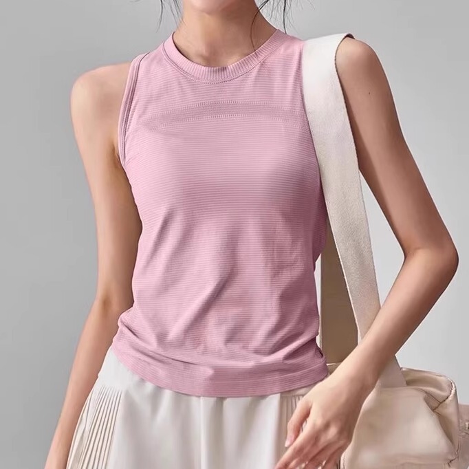 Summer Thin Sports Quick-Drying Yoga Vest, Fashionable Slimming Running Training Outerwear, Sleeveless Fitness Top for Women