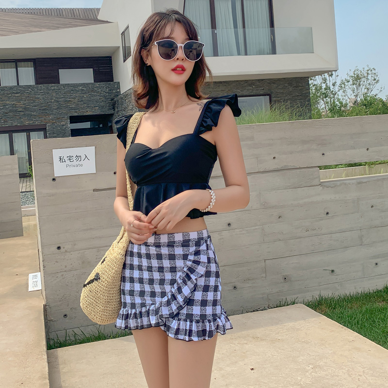 Swimsuit women soak hot spring 2021 new hot spring swimsuit women cute Japanese split students swimwear women