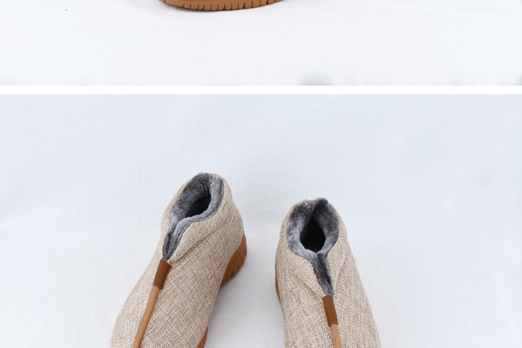 Giày cotton mùa đông giày tu sĩ giày cao thấp để giúp ấm giày chống trượt giày thể dục
