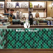 Net red Restaurant Bar kitchen bathroom tile bathroom toilet wall tile dark green retro hand-made brick mosaic