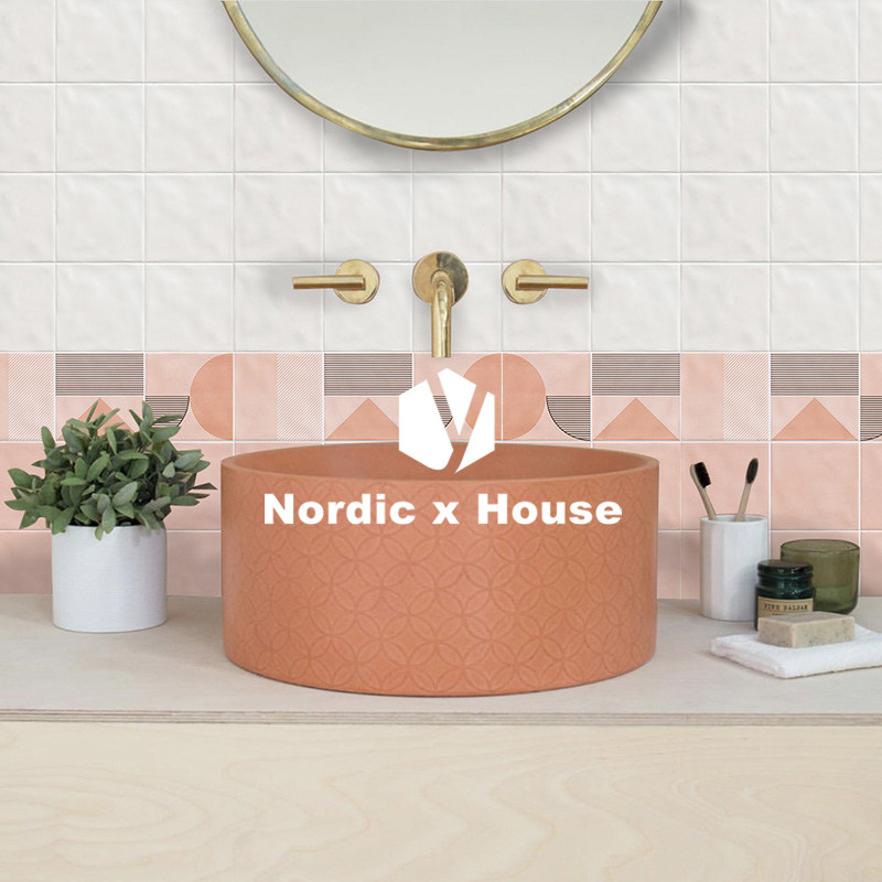 Nordic Macaron Macro Maverick tile Balcony Background Glazed tile Bathroom Kitchen Makeup Room Wall Tile 200x600