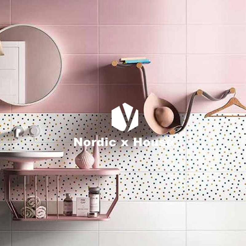 Macaron ceramic glazed tiles Powder room tiles Floor tiles Kitchen tiles Bathroom background wall tiles Balcony tiles 200600
