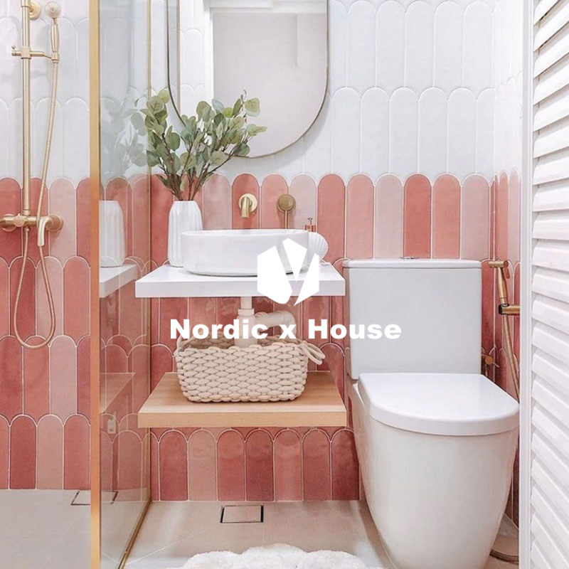 Nordic Feather Long Bread Brick Glazed Wall Brick Dressing Room Kitchen Background Wall Molded Brick Tile 90x300