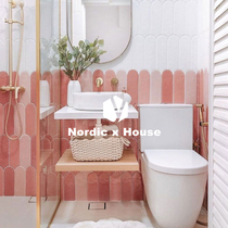 Nordic feather long bread tile glazed wall tile bathroom kitchen background wall shaped brick tile 90x300
