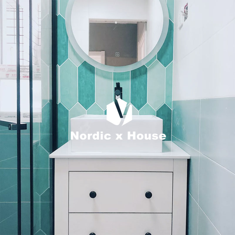 Nordic Kitchen Vee Subway Brick Strip Brick Neoclassical Bread Brick Kitchen Wall Brick Toilet Makeup Room Tile 75x300