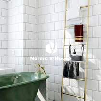 Fashion all porcelain small white brick Nordic Net red tile bathroom balcony restaurant toilet non-slip wall tile 150