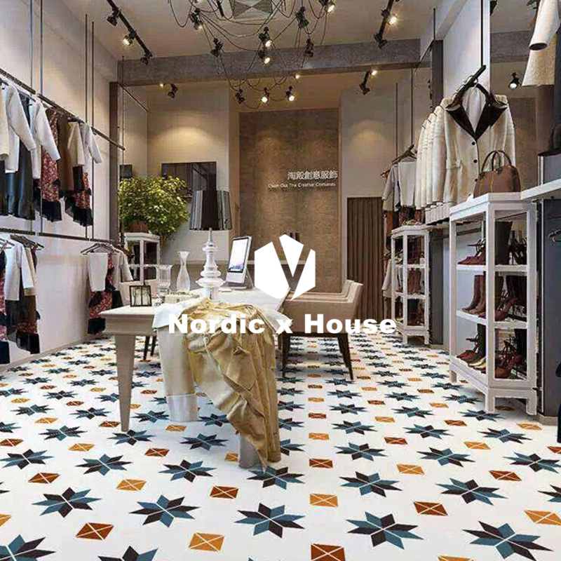 Spanish Art Tile 200 Tile Floor Tile Antique Living Room Balcony Anti-skid Floor Tile Cement Tile