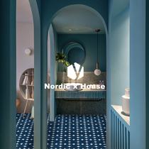 Nordic Net red restaurant homestay kitchen retro small tile balcony toilet bathroom wall tile 200 toilet tile