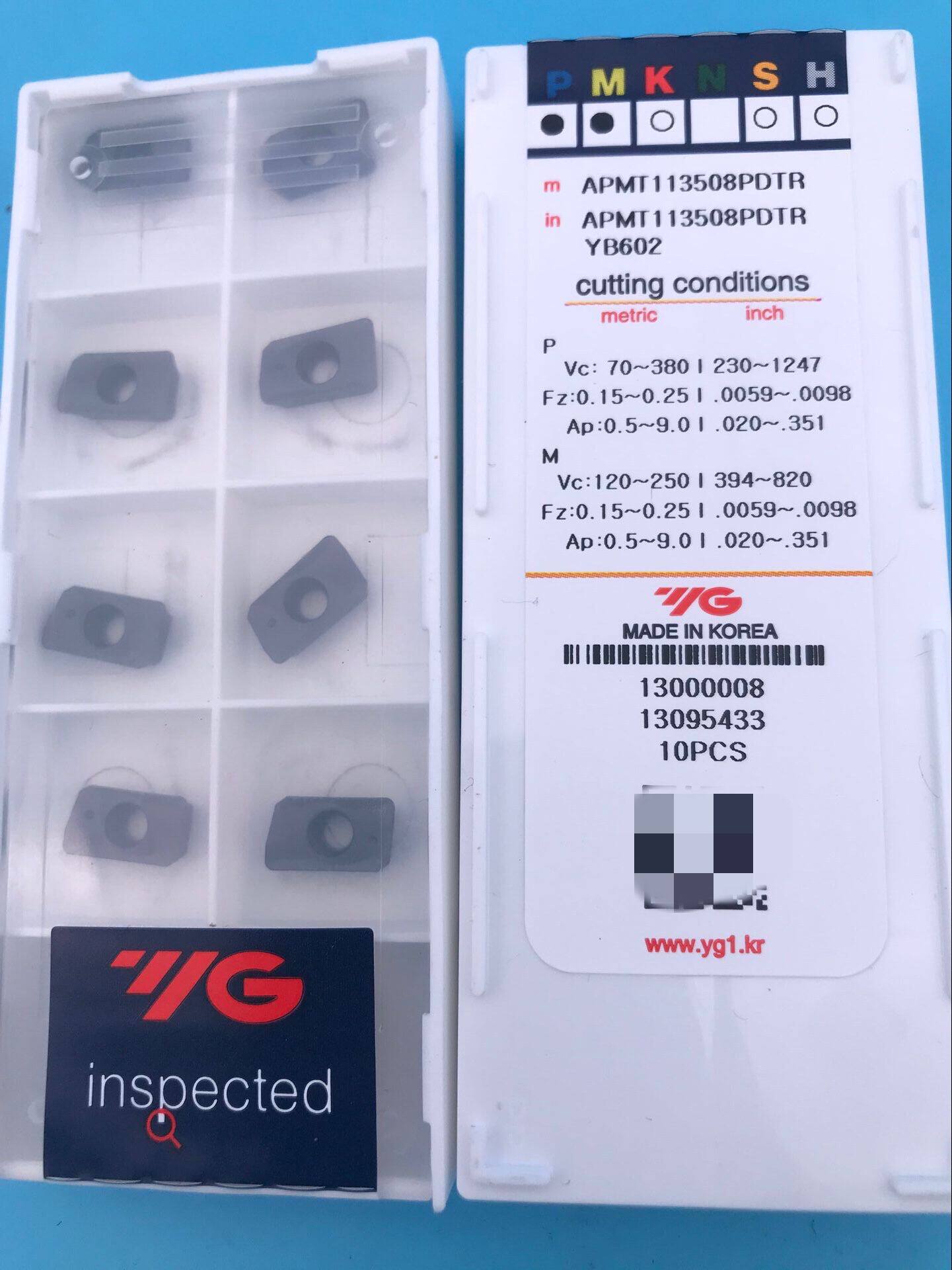 Korea imported YG milling blade cutter cutter cutter APMT113508PDTR YB602