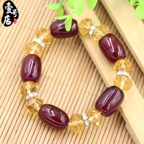 New Hainan natural agate hand chain large number 5 color optional tour gift gift canine gift box dress