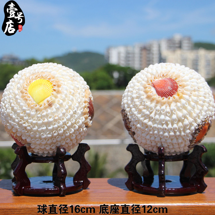 Hainan Authentic Sea Snail Shell Ball Round Ball Fan Bay Base Suit Home Swing Accessories Tria Tourist Small Gift