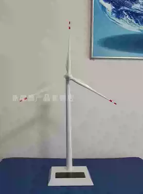 New product power generation windmill model Metal solar fan model simulation windmill toy decoration Wind energy craft gift decoration