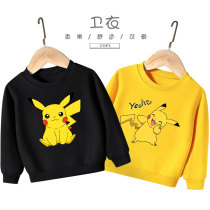 Pikachu childrens clothes for boys autumn clothes 2021 new foreign-style baby childrens round neck long sleeve clothes