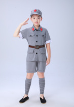 National Day Red Star sparkling costumes men and women soldiers and women spandex leggings comfortable and soft military uniform performance suits