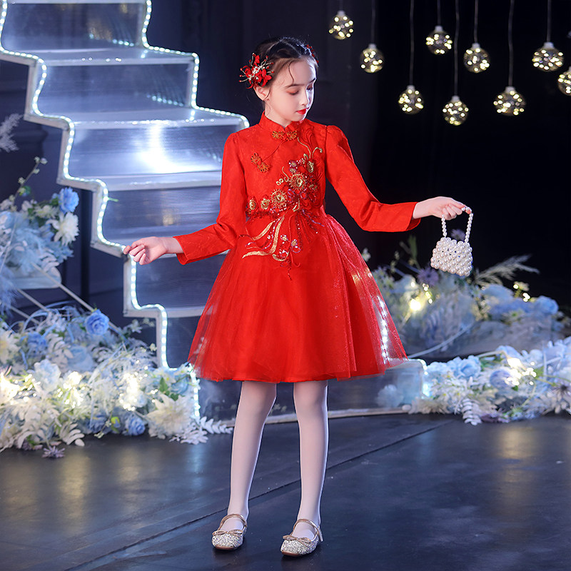 National Day Children's Performance Costume Chorus Costume Grand Choir Boys and Girls Dress Red Song Recitation Performance Costume - Taobao
