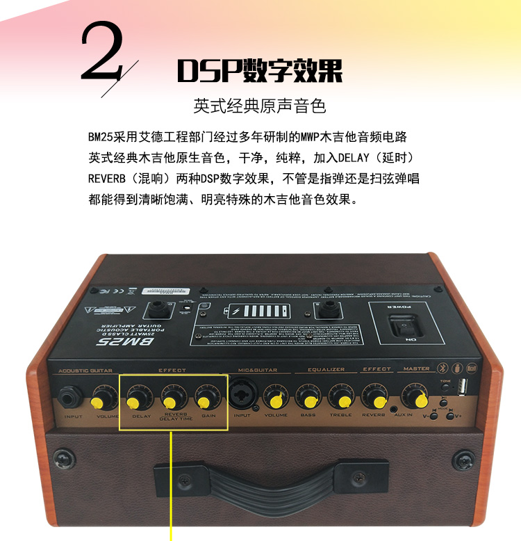 Loa guitar acoustic Edfair BM25 / AG25 sạc ukpele balladipe hát live - Loa loa loa lg xboom go pl2