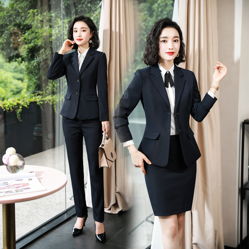 Lady suit Two sets Western-style long sleeves casual Fashion Slim Suit Skirt Western Dress Pants Suit Autumn Winter