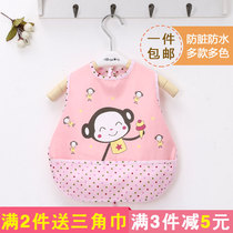 Saliva towel pure cotton waterproof large bib baby sleeveless lace-up bib Rice bib baby eating clothes
