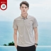 Thương hiệu nam kinh doanh áo thun ngắn tay giản dị Áo sơ mi POLO mùa hè thoáng khí thoải mái cho nam giới trẻ trung tuổi hoang dã - Polo áo phông nam có cổ Polo