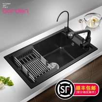 Italian quartz stone sink washing basin single tank kitchen sink sink sink under table